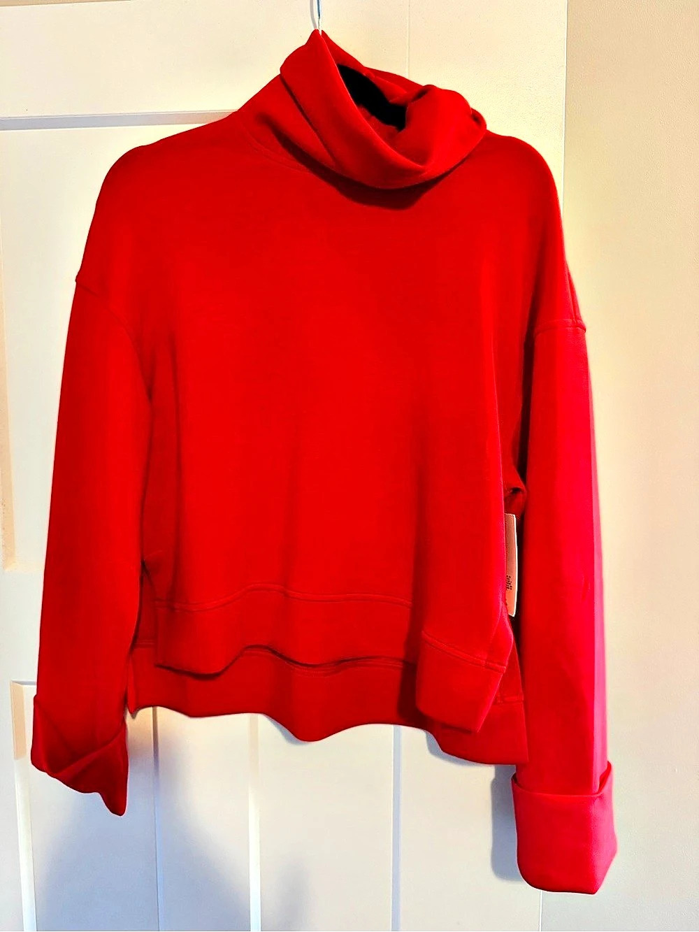 SPANX AirEssentials Turtleneck Red Cowl Neck Medium